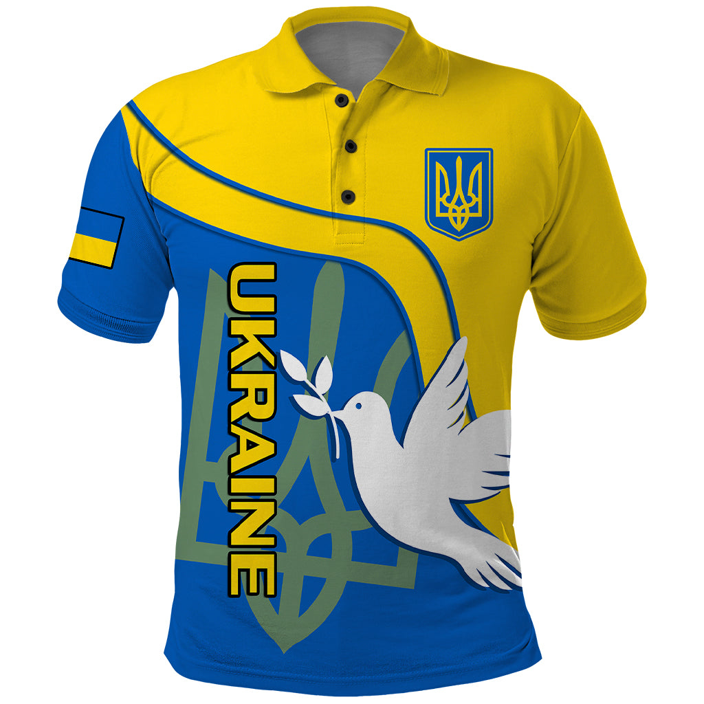 Ukraine Polo Shirt Slava Ukraini Sporty Version - Wonder Print Shop