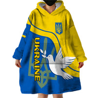Ukraine Wearable Blanket Hoodie Slava Ukraini Sporty Version - Wonder Print Shop
