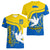 Ukraine Women V Neck T Shirt Slava Ukraini Sporty Version - Wonder Print Shop