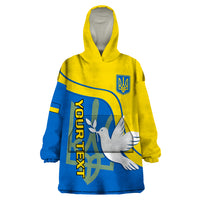 Personalised Ukraine Wearable Blanket Hoodie Slava Ukraini Sporty Version - Wonder Print Shop
