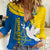 Personalised Ukraine Women Casual Shirt Slava Ukraini Sporty Version - Wonder Print Shop