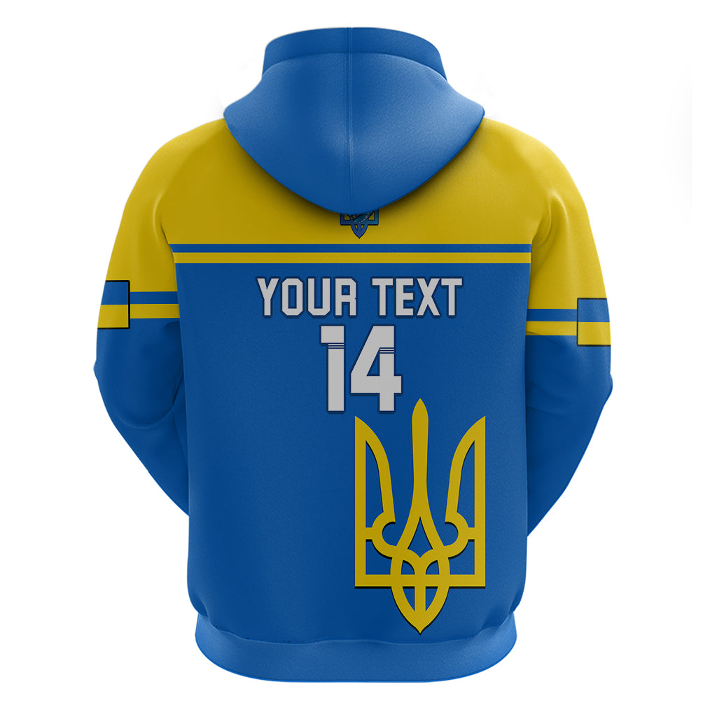 Personalised Ukraine Football Hoodie Come On Ukraina - Wonder Print Shop