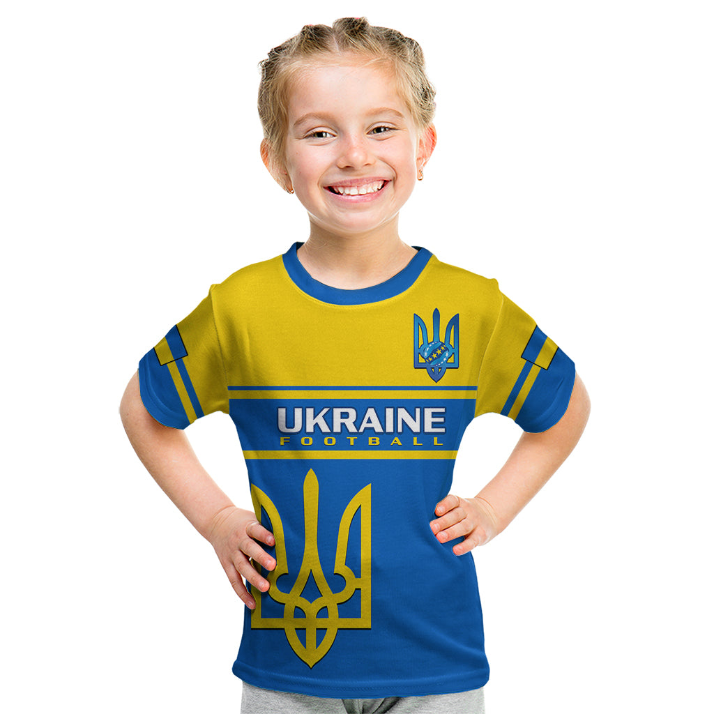 Personalised Ukraine Football Kid T Shirt Come On Ukraina - Wonder Print Shop