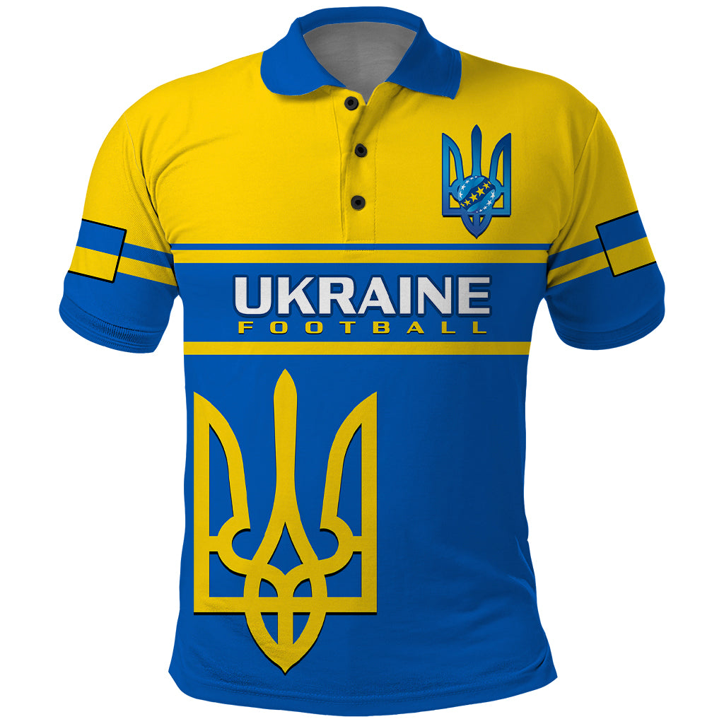 Personalised Ukraine Football Polo Shirt Come On Ukraina - Wonder Print Shop