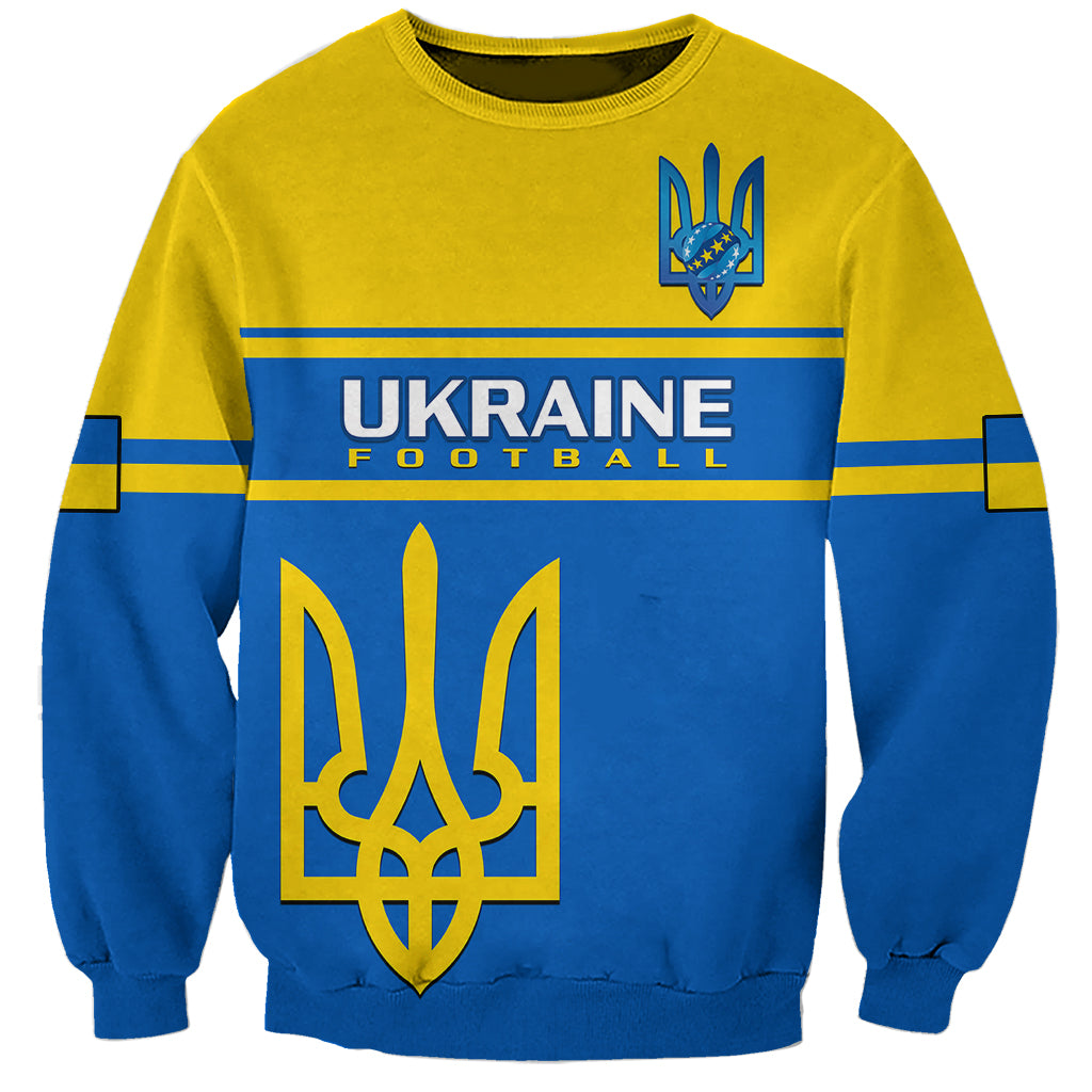 Personalised Ukraine Football Sweatshirt Come On Ukraina - Wonder Print Shop
