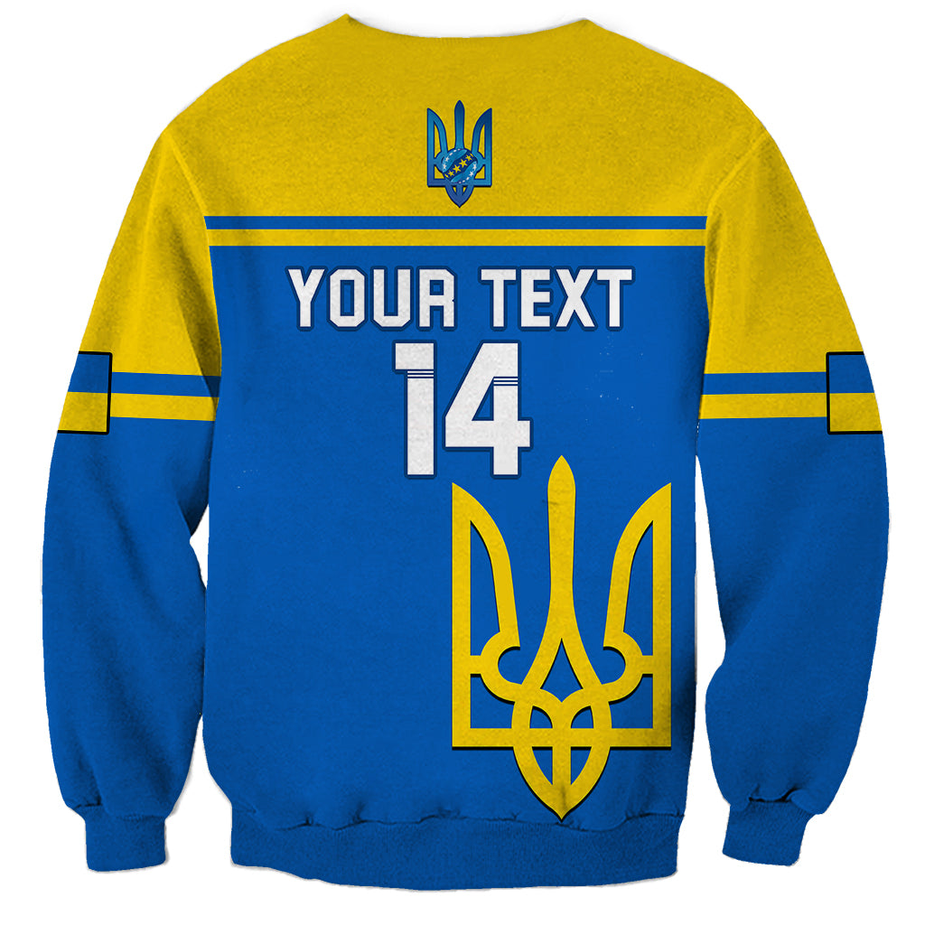 Personalised Ukraine Football Sweatshirt Come On Ukraina - Wonder Print Shop