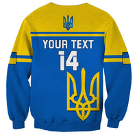 Personalised Ukraine Football Sweatshirt Come On Ukraina - Wonder Print Shop