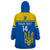 Personalised Ukraine Football Wearable Blanket Hoodie Come On Ukraina - Wonder Print Shop