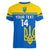 Personalised Ukraine Football Women V Neck T Shirt Come On Ukraina - Wonder Print Shop