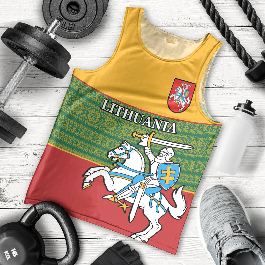personalised-lithuania-men-tank-top-lithuanian-coat-of-arms-mix-folk-pattern