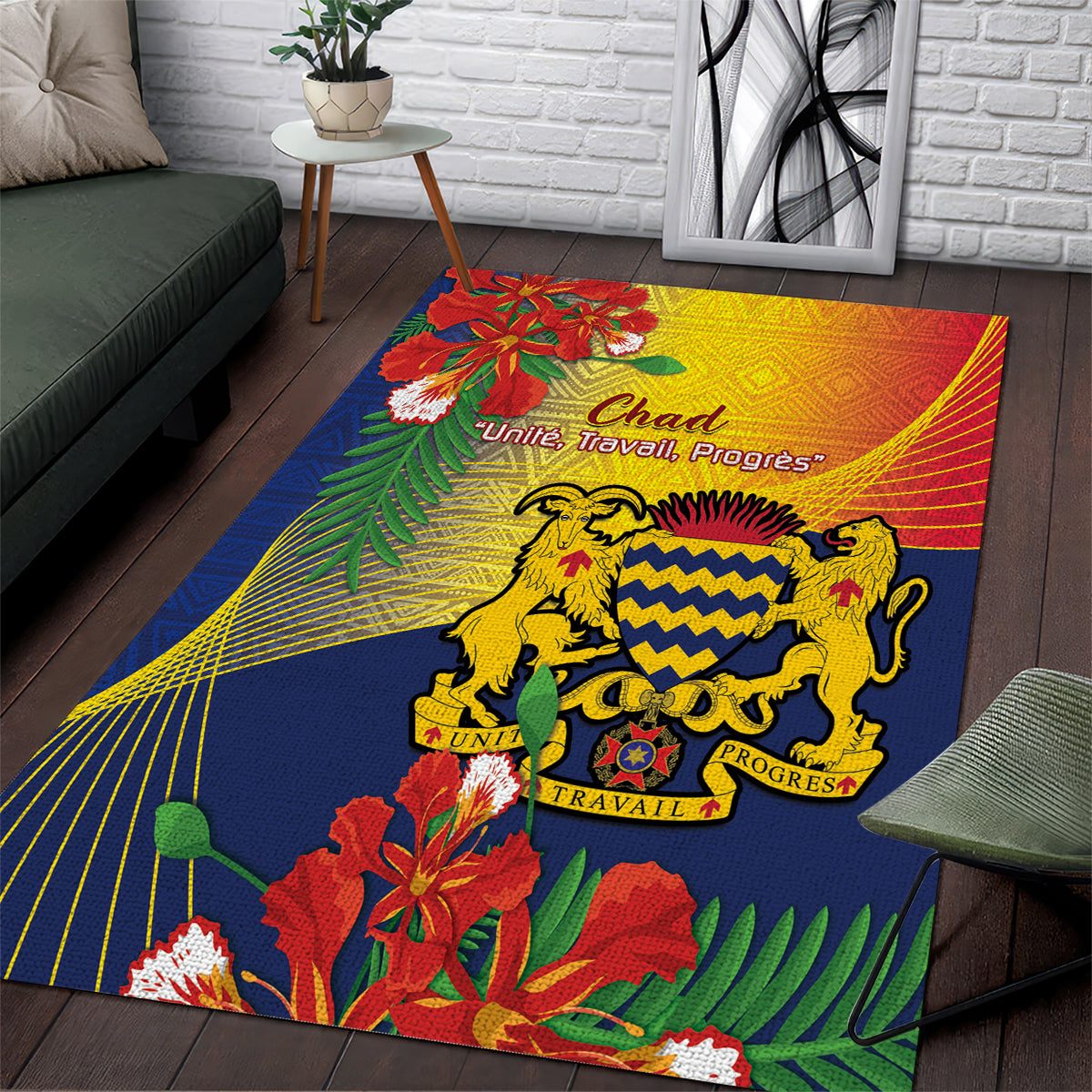 Chad Independence Day Area Rug Happy 64 Years Of Independence - Wonder Print Shop