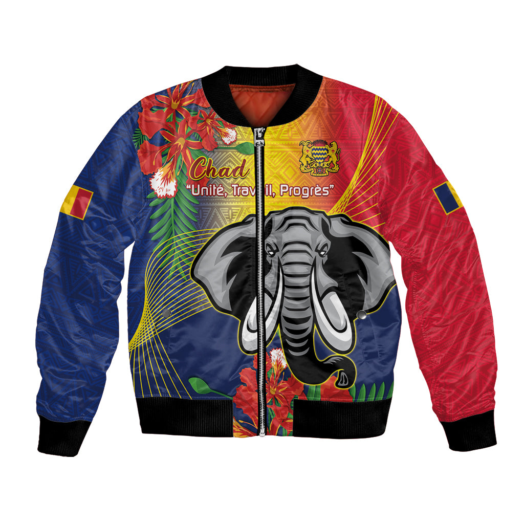 Chad Independence Day Bomber Jacket Happy 64 Years Of Independence - Wonder Print Shop