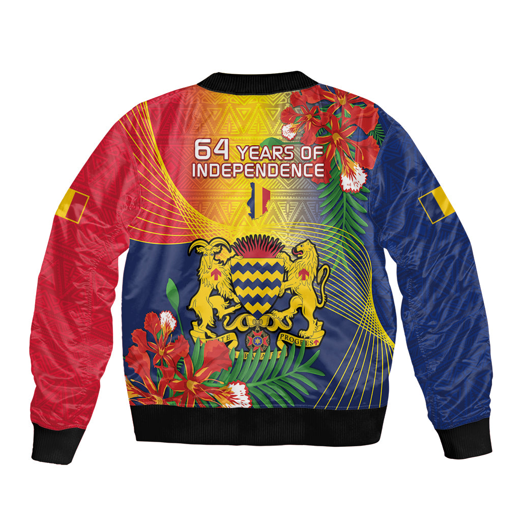 Chad Independence Day Bomber Jacket Happy 64 Years Of Independence - Wonder Print Shop