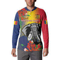 Chad Independence Day Button Sweatshirt Happy 64 Years Of Independence - Wonder Print Shop