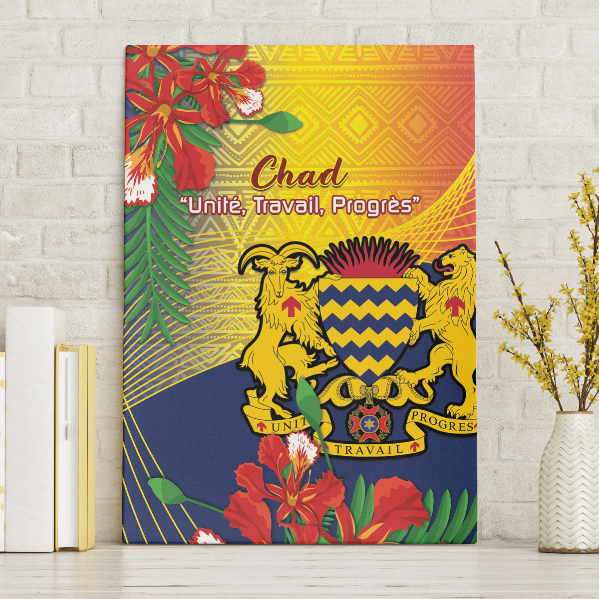 Chad Independence Day Canvas Wall Art Happy 64 Years Of Independence - Wonder Print Shop