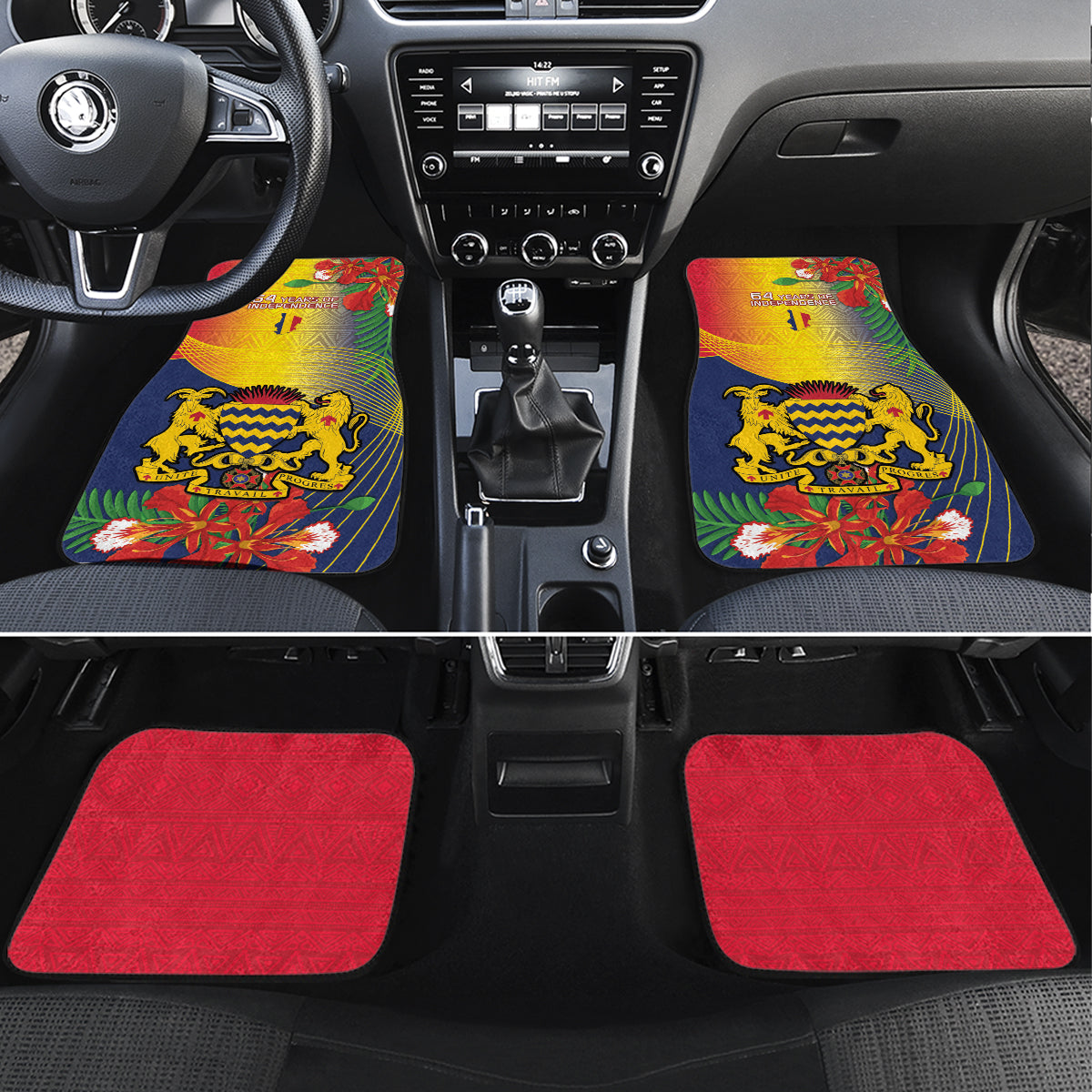 Chad Independence Day Car Mats Happy 64 Years Of Independence - Wonder Print Shop