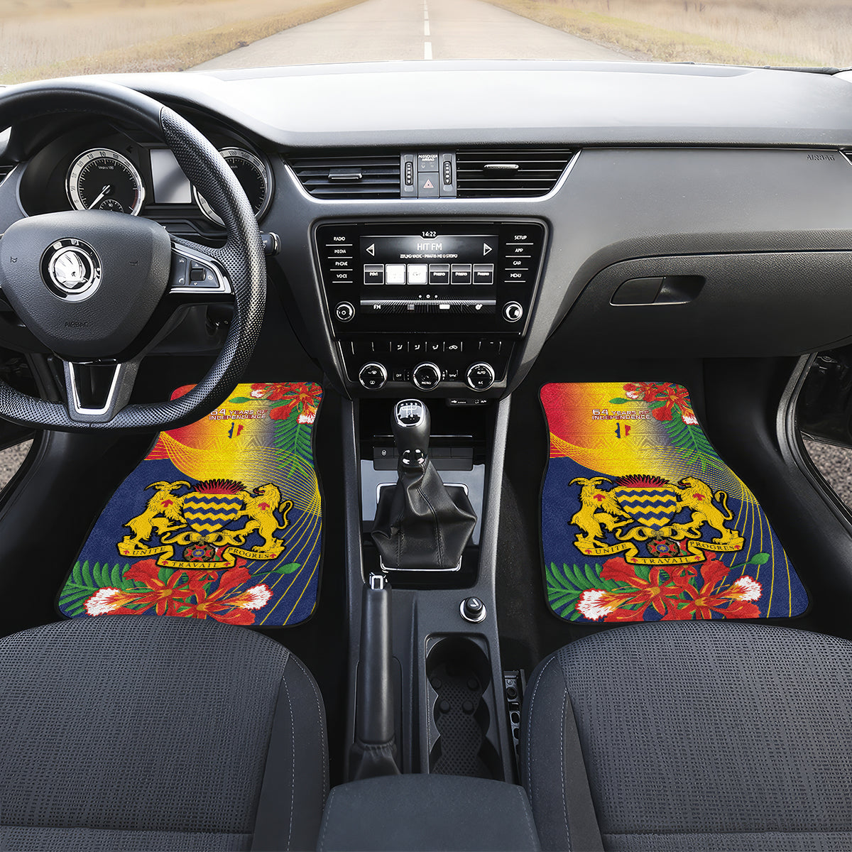 Chad Independence Day Car Mats Happy 64 Years Of Independence - Wonder Print Shop