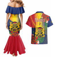 Chad Independence Day Couples Matching Mermaid Dress and Hawaiian Shirt Happy 64 Years Of Independence - Wonder Print Shop
