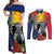 Chad Independence Day Couples Matching Off Shoulder Maxi Dress and Long Sleeve Button Shirt Happy 64 Years Of Independence - Wonder Print Shop