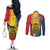 Chad Independence Day Couples Matching Off The Shoulder Long Sleeve Dress and Long Sleeve Button Shirt Happy 64 Years Of Independence