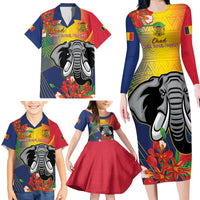 Chad Independence Day Family Matching Long Sleeve Bodycon Dress and Hawaiian Shirt Happy 64 Years Of Independence - Wonder Print Shop