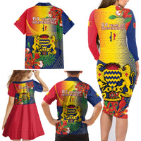 Chad Independence Day Family Matching Long Sleeve Bodycon Dress and Hawaiian Shirt Happy 64 Years Of Independence - Wonder Print Shop