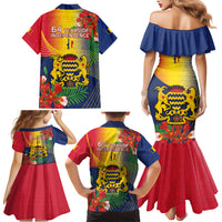 Chad Independence Day Family Matching Mermaid Dress and Hawaiian Shirt Happy 64 Years Of Independence - Wonder Print Shop