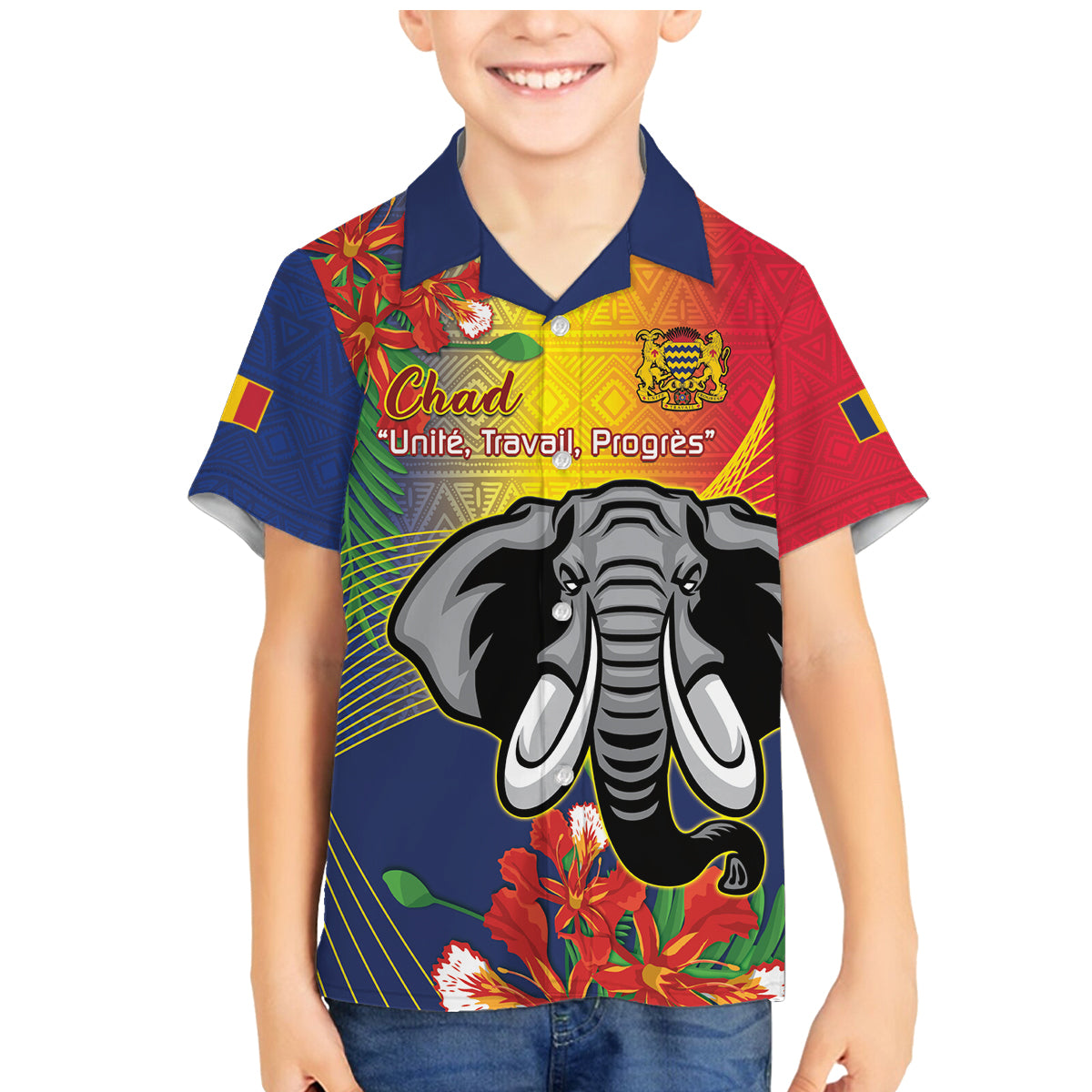 Chad Independence Day Family Matching Mermaid Dress and Hawaiian Shirt Happy 64 Years Of Independence - Wonder Print Shop