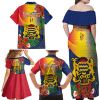 Chad Independence Day Family Matching Off Shoulder Maxi Dress and Hawaiian Shirt Happy 64 Years Of Independence - Wonder Print Shop