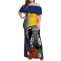 Chad Independence Day Family Matching Off Shoulder Maxi Dress and Hawaiian Shirt Happy 64 Years Of Independence - Wonder Print Shop