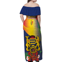Chad Independence Day Family Matching Off Shoulder Maxi Dress and Hawaiian Shirt Happy 64 Years Of Independence - Wonder Print Shop