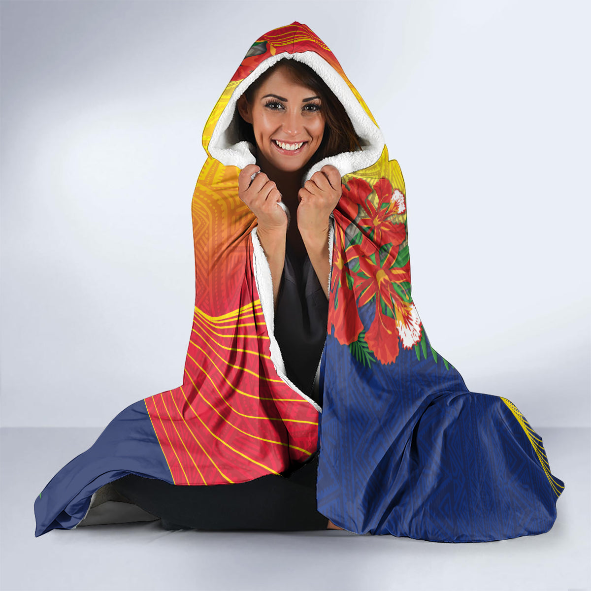 Chad Independence Day Hooded Blanket Happy 64 Years Of Independence
