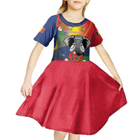 Chad Independence Day Kid Short Sleeve Dress Happy 64 Years Of Independence - Wonder Print Shop