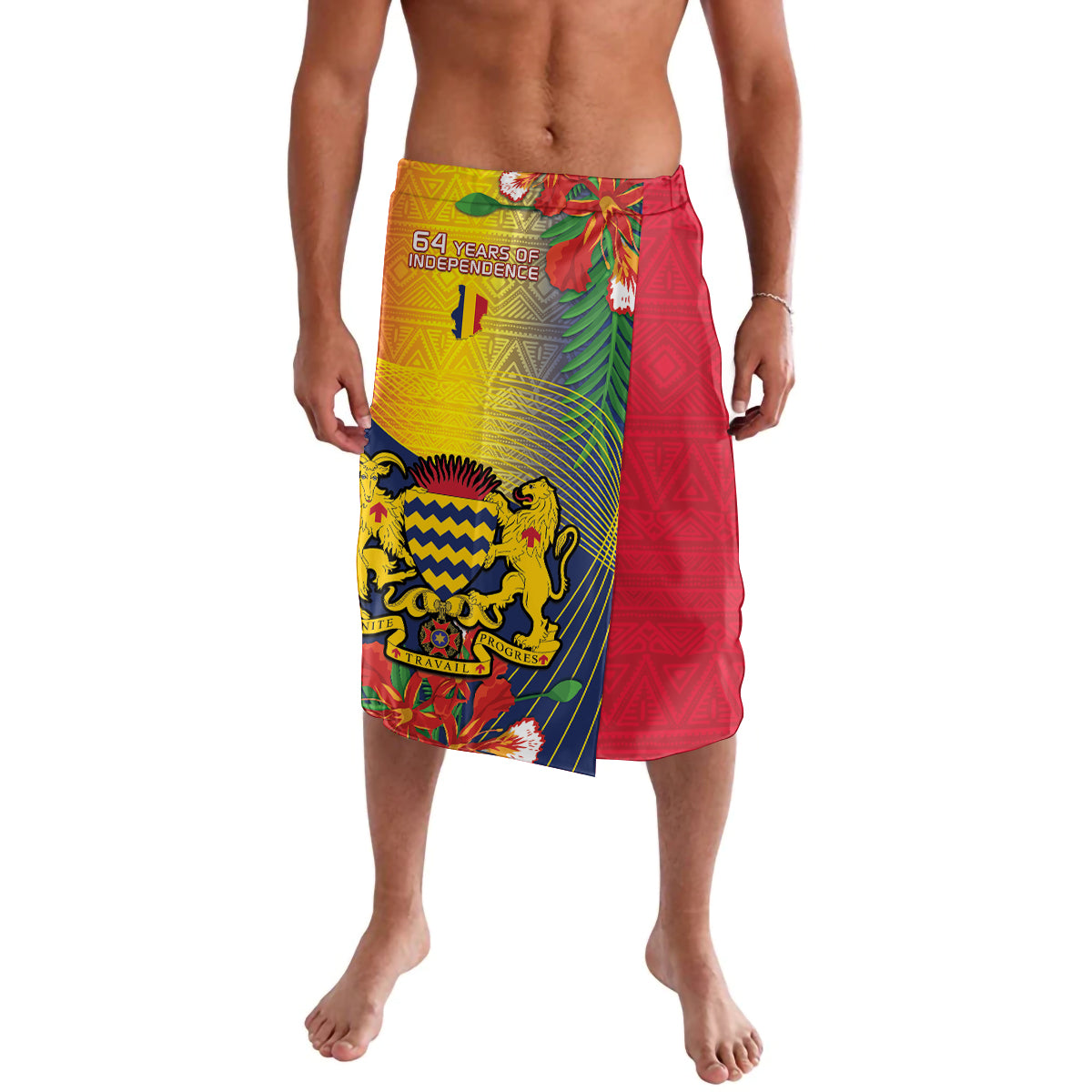 Chad Independence Day Lavalava Happy 64 Years Of Independence - Wonder Print Shop