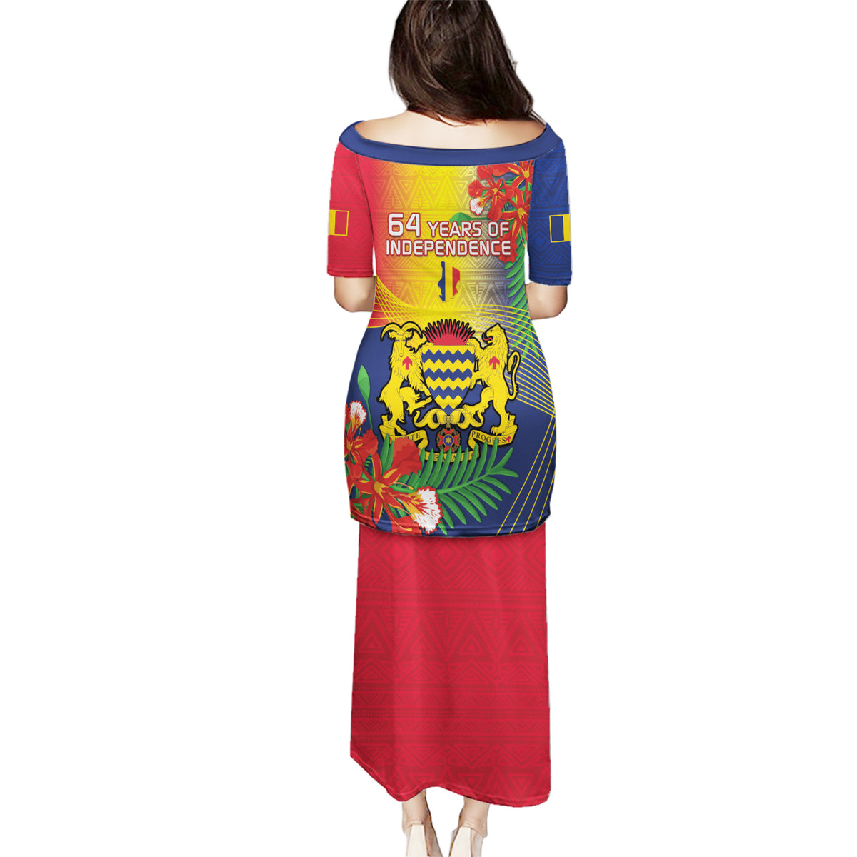 Chad Independence Day Puletasi Happy 64 Years Of Independence - Wonder Print Shop