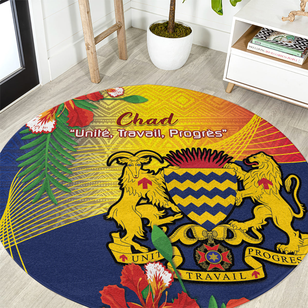 Chad Independence Day Round Carpet Happy 64 Years Of Independence
