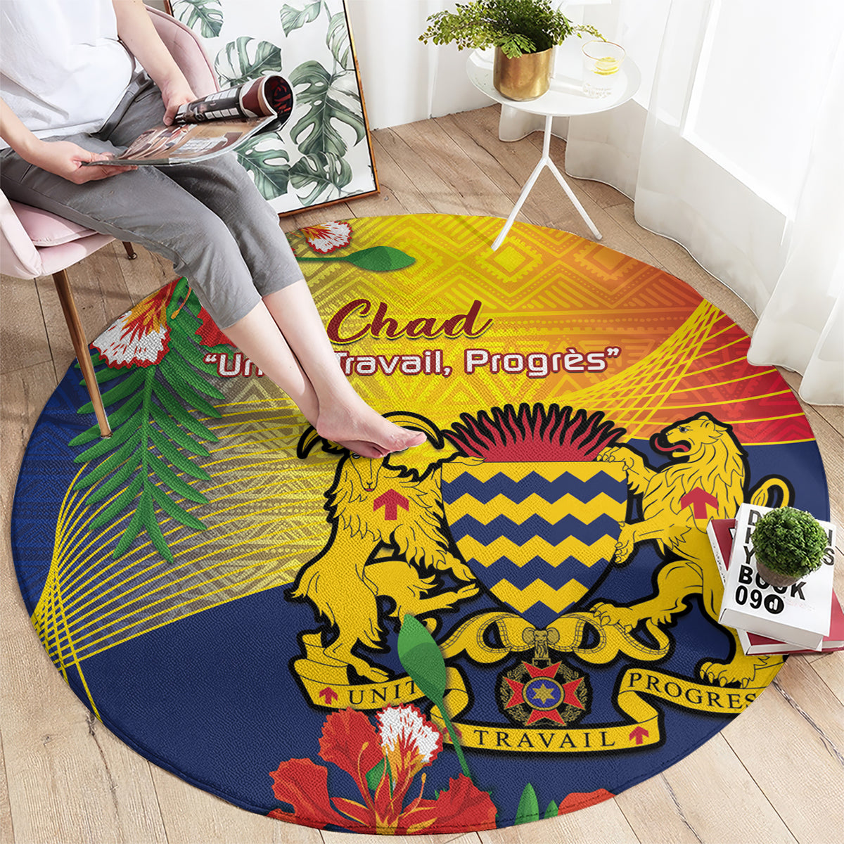 Chad Independence Day Round Carpet Happy 64 Years Of Independence