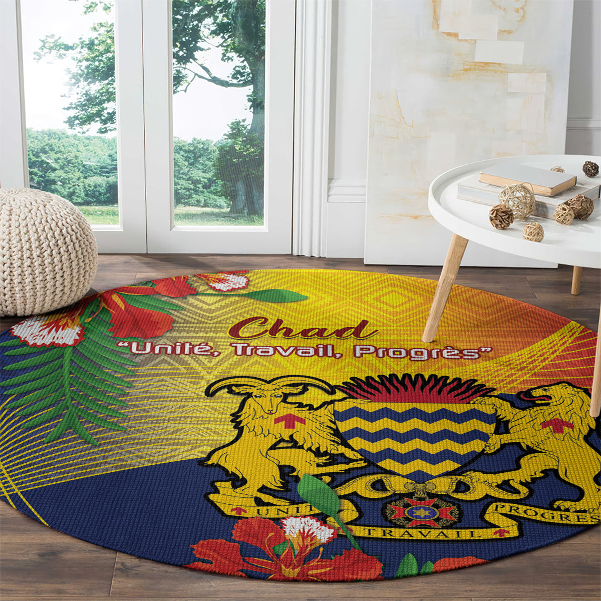 Chad Independence Day Round Carpet Happy 64 Years Of Independence