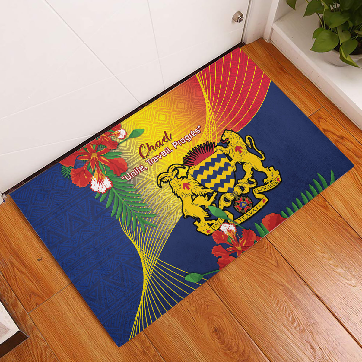 Chad Independence Day Rubber Doormat Happy 64 Years Of Independence - Wonder Print Shop