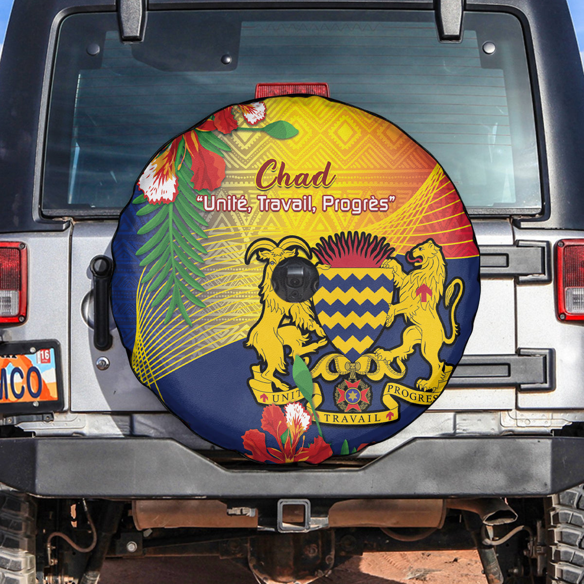Chad Independence Day Spare Tire Cover Happy 64 Years Of Independence - Wonder Print Shop