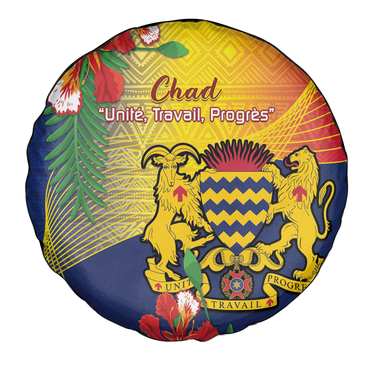 Chad Independence Day Spare Tire Cover Happy 64 Years Of Independence - Wonder Print Shop