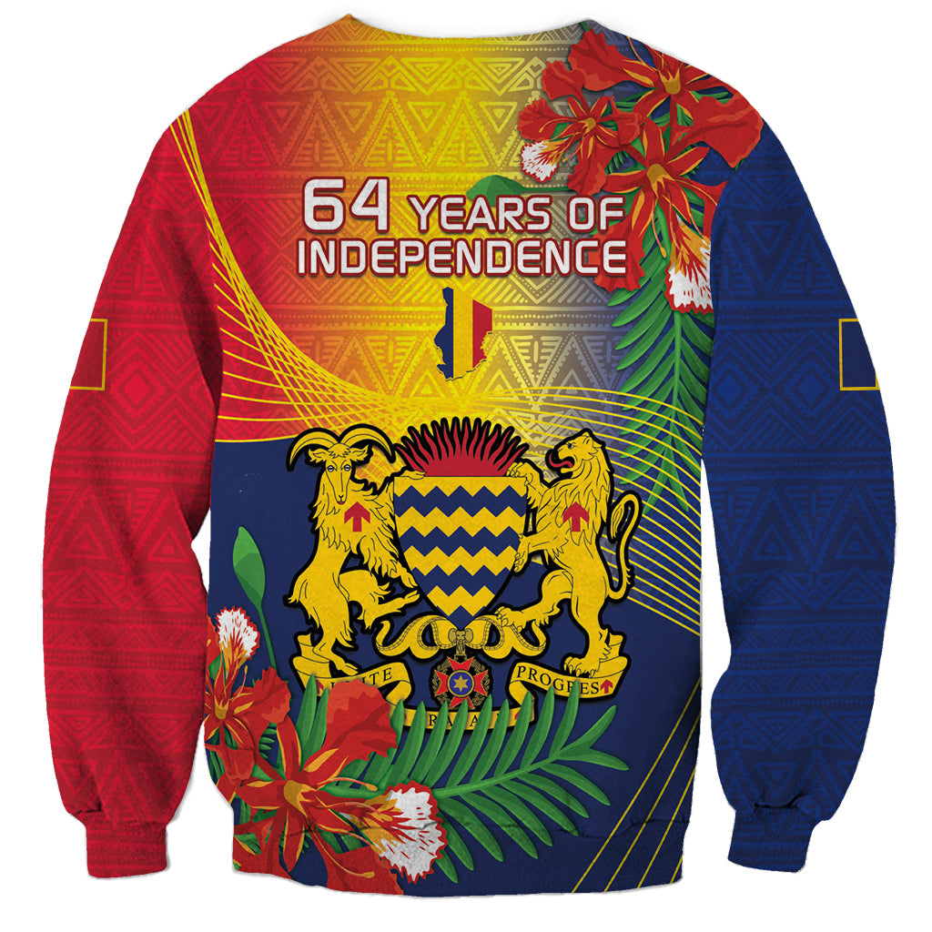 Chad Independence Day Sweatshirt Happy 64 Years Of Independence - Wonder Print Shop