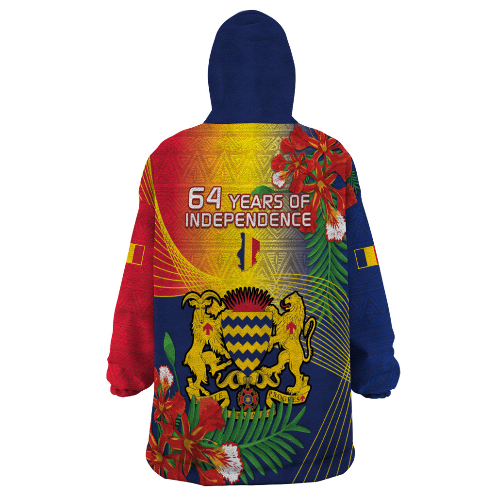 Chad Independence Day Wearable Blanket Hoodie Happy 64 Years Of Independence - Wonder Print Shop
