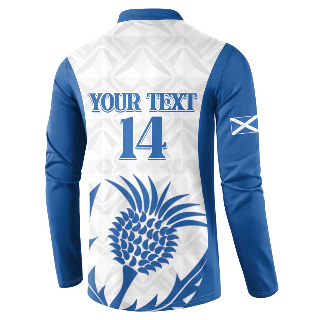 Scotland Rugby 2025 Custom Button Sweatshirt Come On Thistle