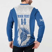 Scotland Rugby 2025 Custom Button Sweatshirt Come On Thistle