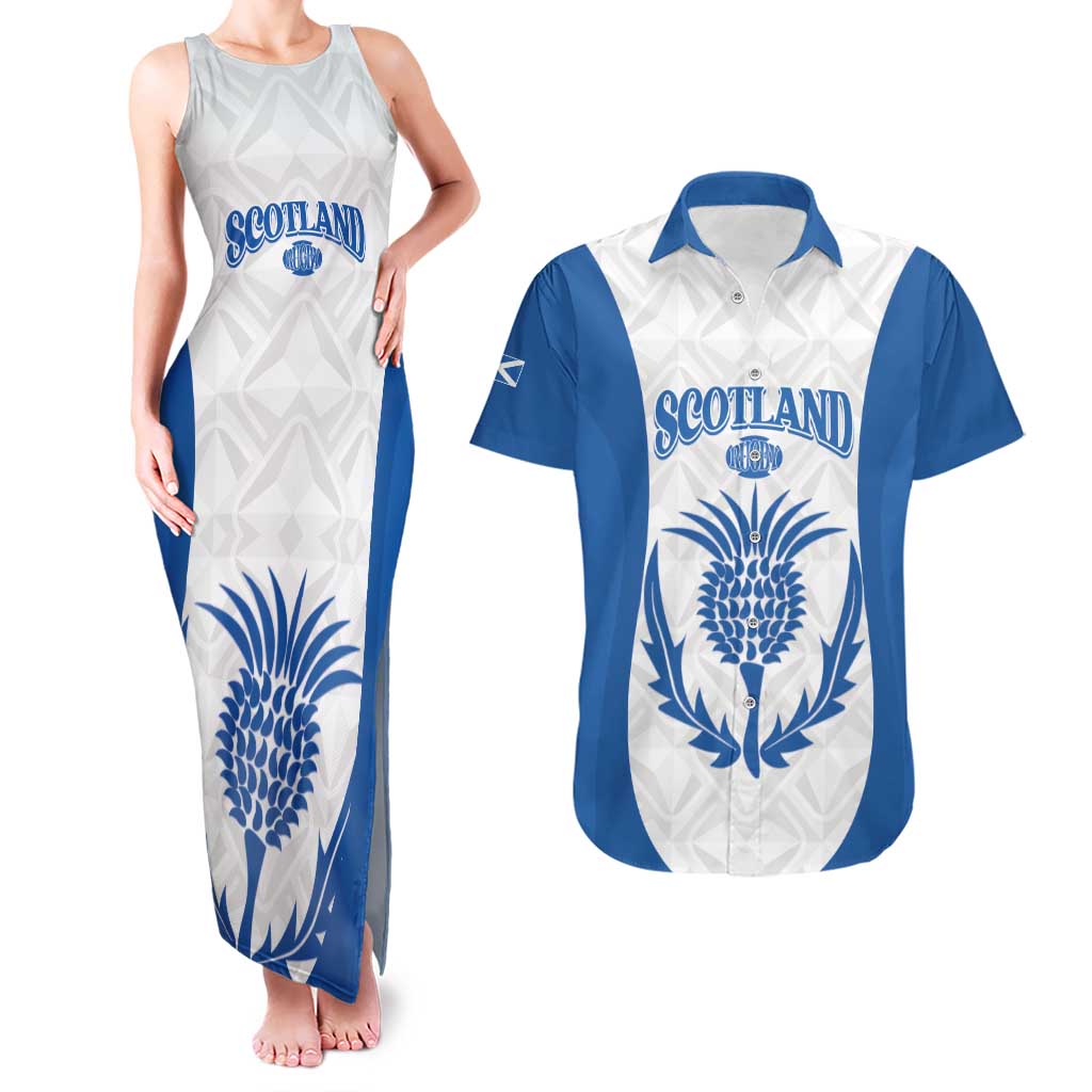 Scotland Rugby 2025 Custom Couples Matching Tank Maxi Dress and Hawaiian Shirt Come On Thistle