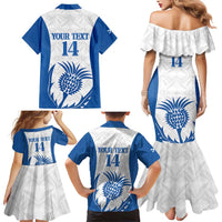 Scotland Rugby 2025 Custom Family Matching Mermaid Dress and Hawaiian Shirt Come On Thistle