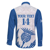 Scotland Rugby 2025 Custom Family Matching Off The Shoulder Long Sleeve Dress and Hawaiian Shirt Come On Thistle