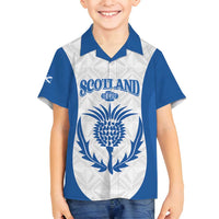 Scotland Rugby 2025 Custom Family Matching Off Shoulder Maxi Dress and Hawaiian Shirt Come On Thistle