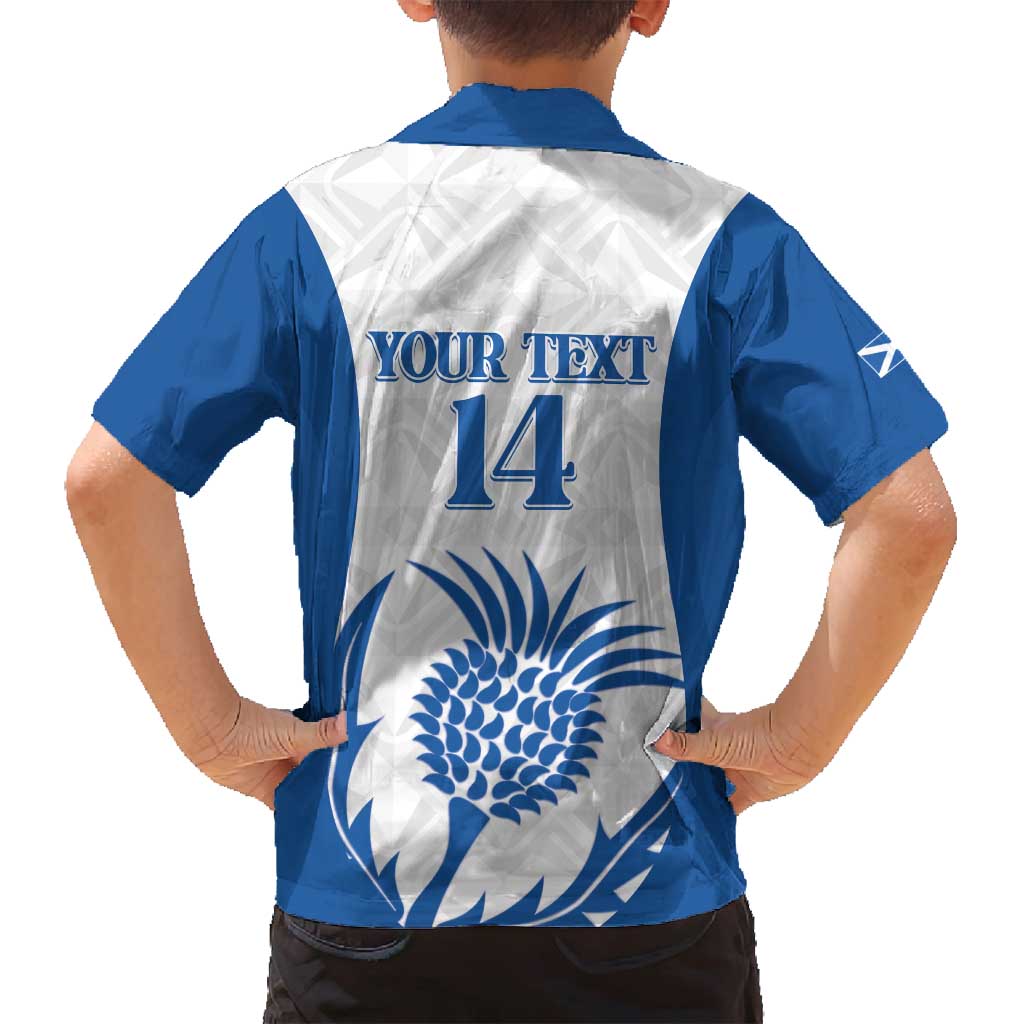 Scotland Rugby 2025 Custom Family Matching Off Shoulder Short Dress and Hawaiian Shirt Come On Thistle